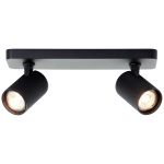 Brilliant Marty Taklampe Aluminium Sandete Svart 10W 700lm - 830 Varm Hvit | Inkl. 2x GU10