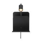 Nordlux Veggbelysning Roomi Metall Svart | IP20 - Egnet for 1x GU10 - med USB