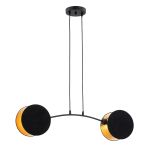 Emibig Pendel Lampe Motif Stål Svart | Egnet for 2x E27 - Max 15W