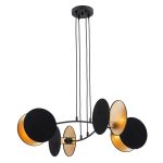 Emibig Pendel Lampe Motif Stål Svart | Egnet for 4x E27 - Max 15W