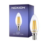 Noxion Lucent LED E14 Mignon filament klar 4.5W 470lm - 827 ekstra varm hvit | erstatter 40W