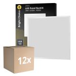 Fordelspakning 12x Bright Choice LED Panel Backlit 36W 3240lm - 840 Kald Hvit | 60x60cm - UGR <22