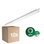 Fordelspakning 10x Philips LED Lyslister Vanntett Coreline WT120C G3 28W 4600lm - 840 Kald Hvit | 120cm - Erstatter 2x36W