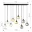Emibig Pendel Lampe Cosmo Stål Svart | Egnet for 9x E14 - Max 10W