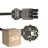 Fordelspakning 50x Noxion GST - Kompatibel Strømforsyningskabel Svart - Female + Schuko Europlug - 2m - 3 pole 0.75mm2