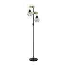 Eglo Gulvlampe Townshend 5 Stål Tre Svart | IP20 - Egnet for 2x E27 