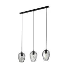 Eglo Pendel Lampe Newtown Stål Svart | IP20 - Egnet for 3x E27 